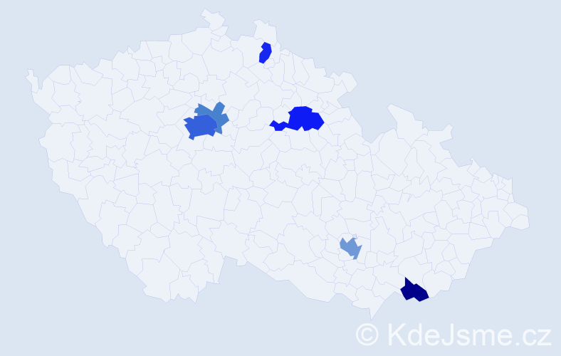 Jméno: 'Mahmoud', počet výskytů 17 v celé ČR