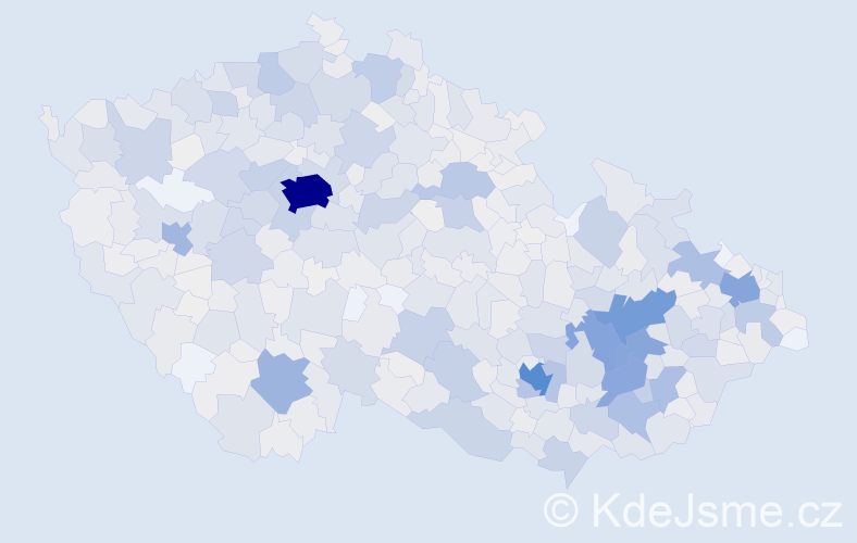 Jméno: 'Vlastimila', počet výskytů 3061 v celé ČR