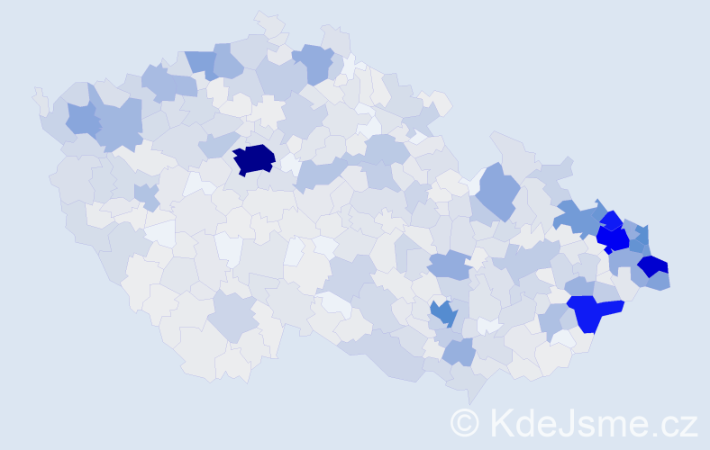 Jméno: 'Lydie', počet výskytů 2286 v celé ČR