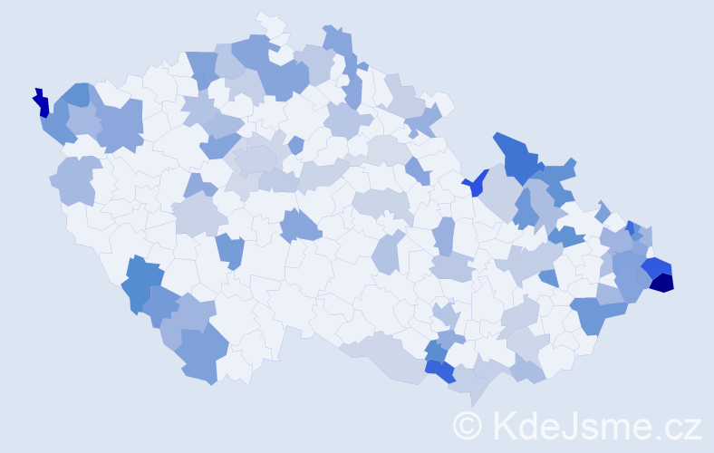 Jméno: 'Rozalie', počet výskytů 142 v celé ČR
