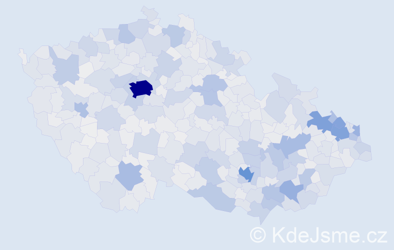 Jméno: 'Hedvika', počet výskytů 6924 v celé ČR