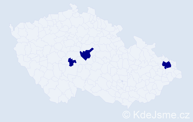 Jméno: 'Ellinor', počet výskytů 3 v celé ČR