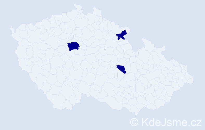Jméno: 'Andrejka', počet výskytů 3 v celé ČR