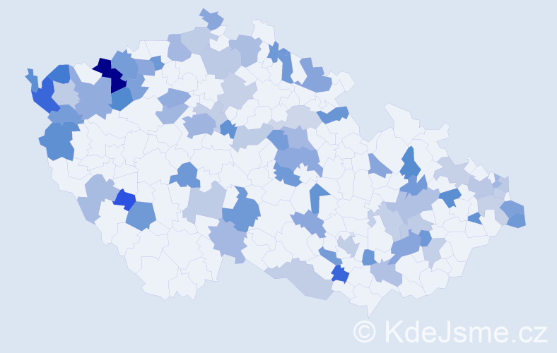 Jméno: 'Mike', počet výskytů 110 v celé ČR