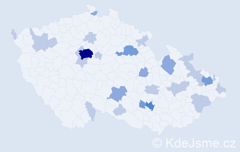 Jméno: 'Ambrož', počet výskytů 52 v celé ČR