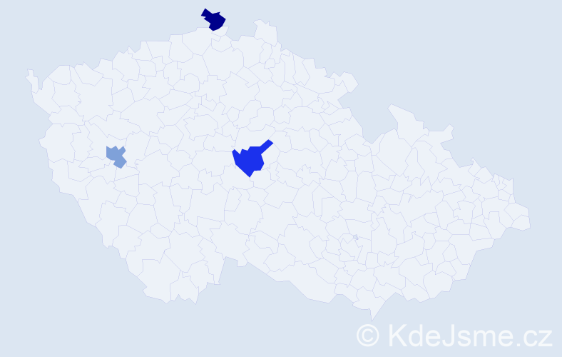 Jméno: 'Tien Quang', počet výskytů 3 v celé ČR
