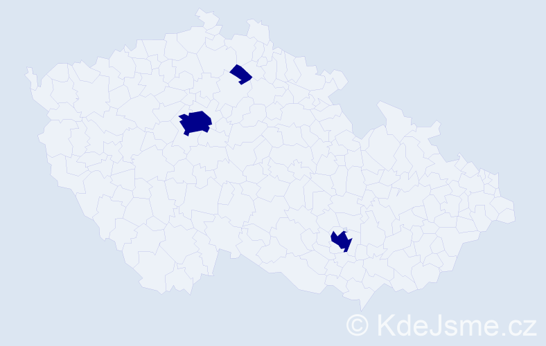 Jméno: 'Vachagan', počet výskytů 3 v celé ČR