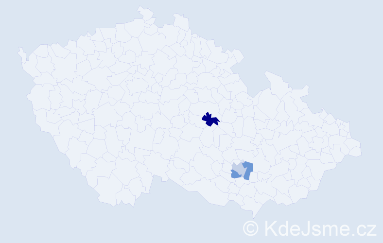 Jméno: 'Kristopher', počet výskytů 3 v celé ČR