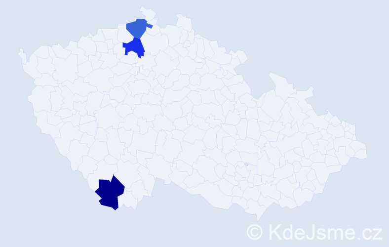 Jméno: 'Matyáš Kryštof', počet výskytů 3 v celé ČR