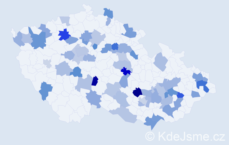 Jméno: 'Bohdanka', počet výskytů 89 v celé ČR
