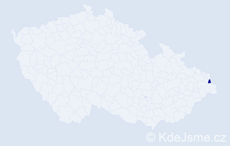 Jméno: 'Bora Kadir', počet výskytů 1 v celé ČR