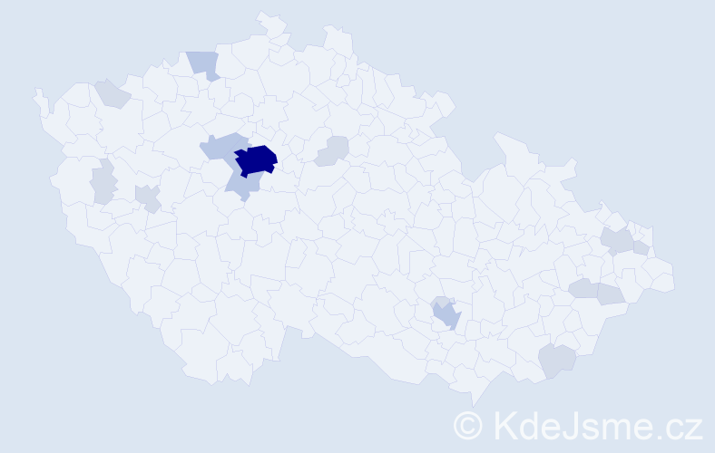 Jméno: 'David John', počet výskytů 36 v celé ČR