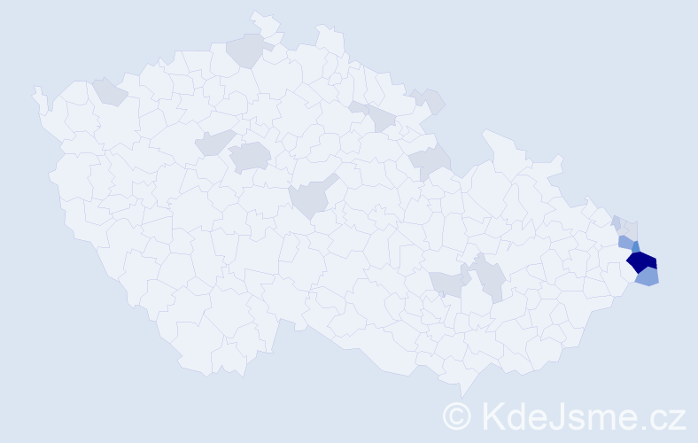 Jméno: 'Mariusz', počet výskytů 54 v celé ČR