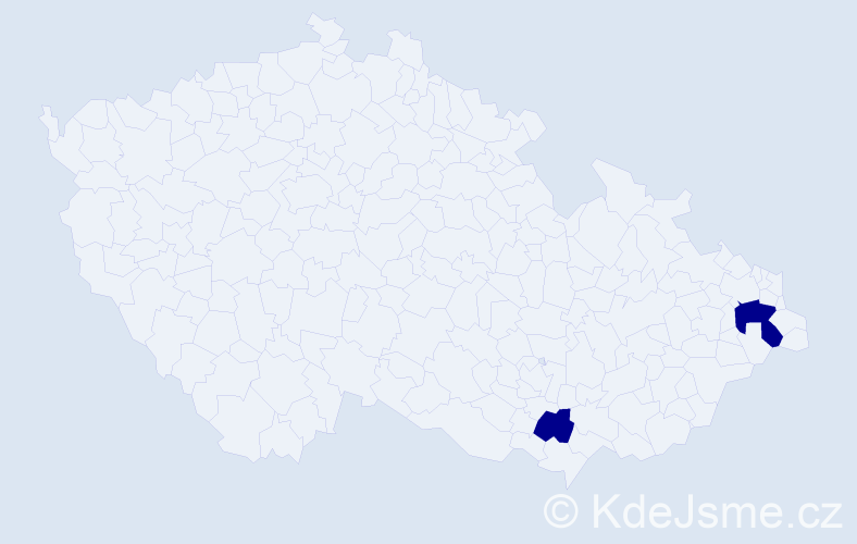 Jméno: 'Denis René', počet výskytů 2 v celé ČR