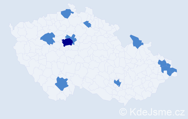 Jméno: 'Scarlet', počet výskytů 14 v celé ČR
