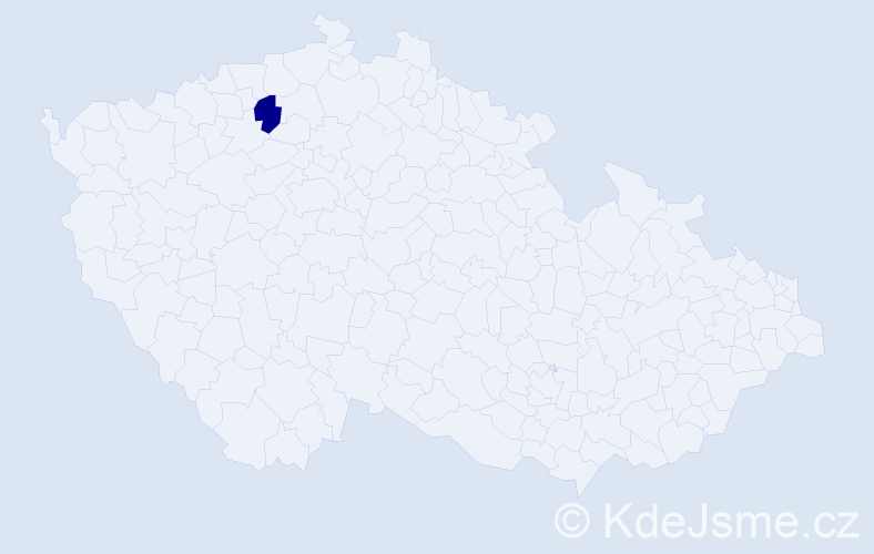 Jméno: 'Badamsugar', počet výskytů 1 v celé ČR