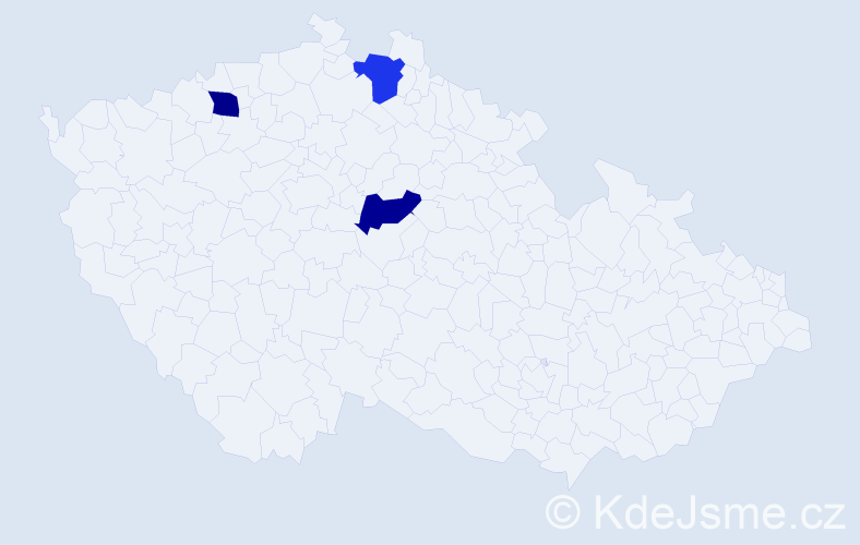 Jméno: 'Giorgi', počet výskytů 3 v celé ČR