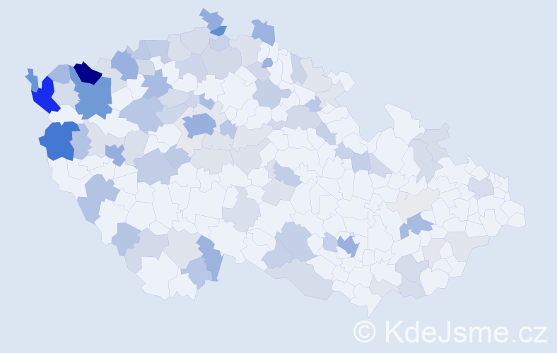 Jméno: 'Ngoc', počet výskytů 260 v celé ČR