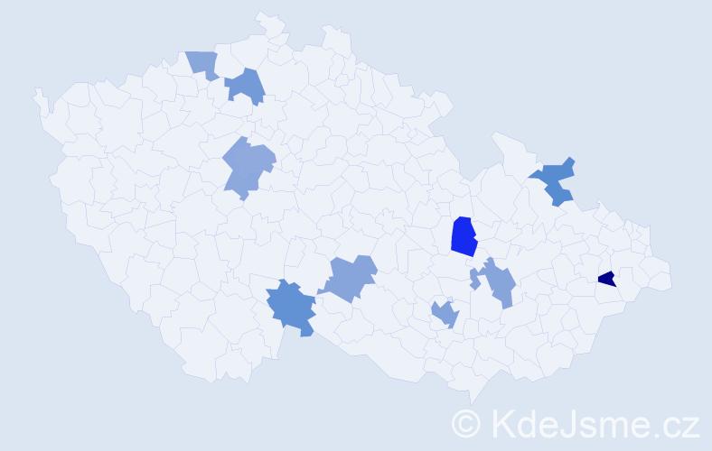 Jméno: 'Sandro', počet výskytů 19 v celé ČR