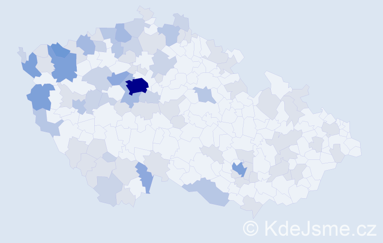 Jméno: 'Tien', počet výskytů 174 v celé ČR