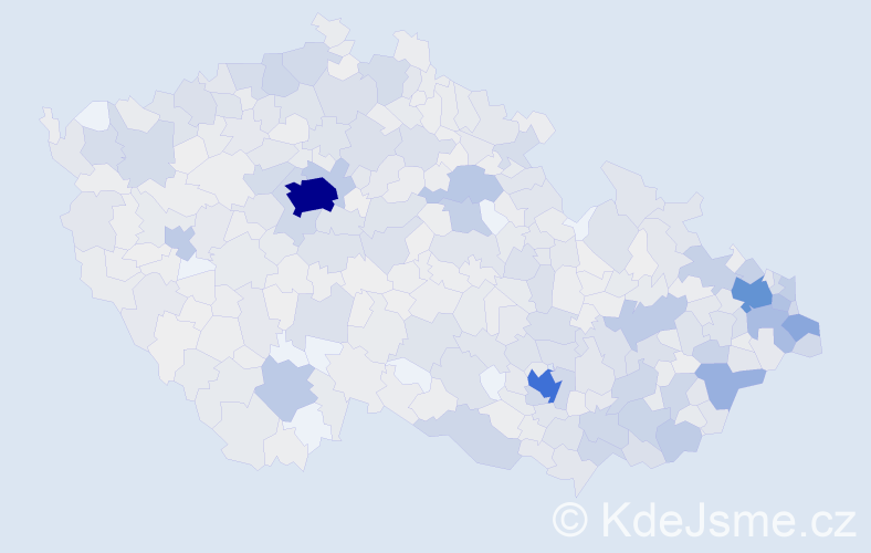 Jméno: 'Miriam', počet výskytů 2367 v celé ČR