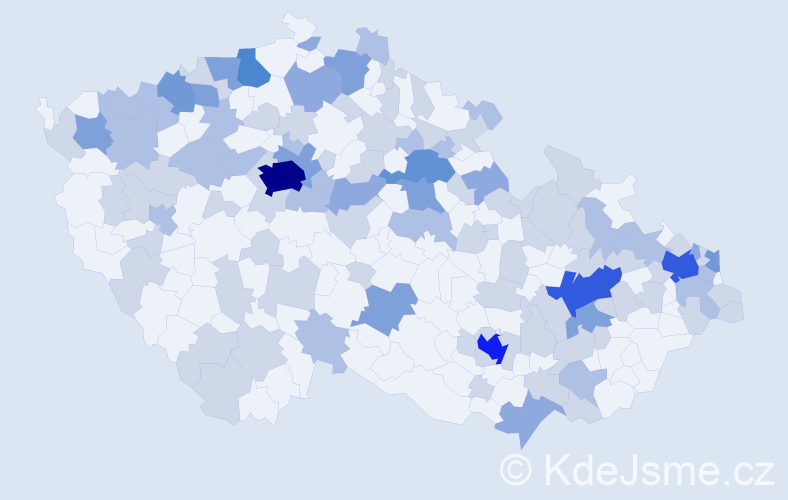 Jméno: 'Paulína', počet výskytů 223 v celé ČR