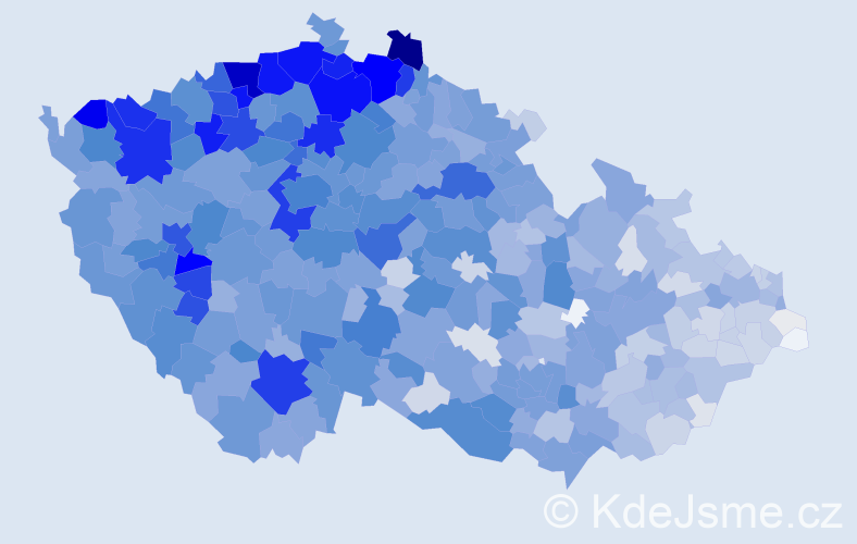 Jméno: 'Michala', počet výskytů 3795 v celé ČR