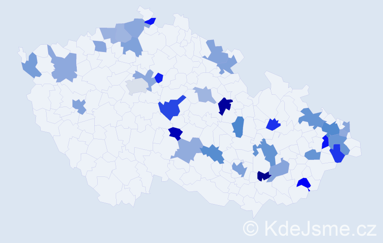 Jméno: 'Ketrin', počet výskytů 51 v celé ČR
