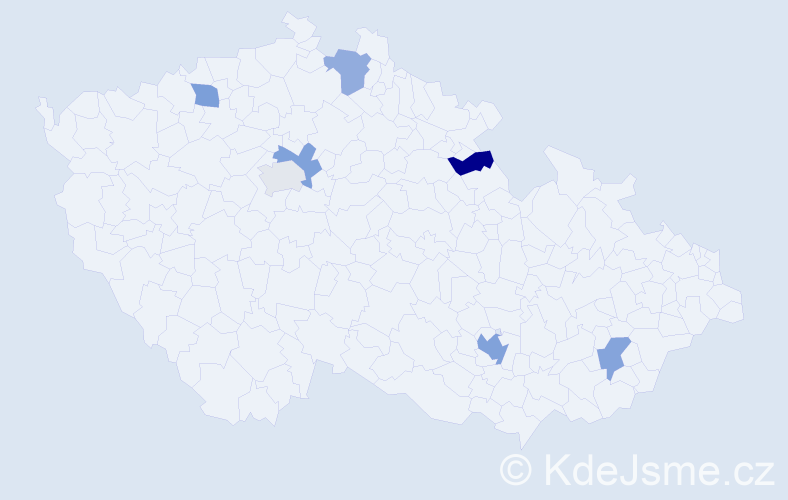 Jméno: 'Thomas Peter', počet výskytů 9 v celé ČR