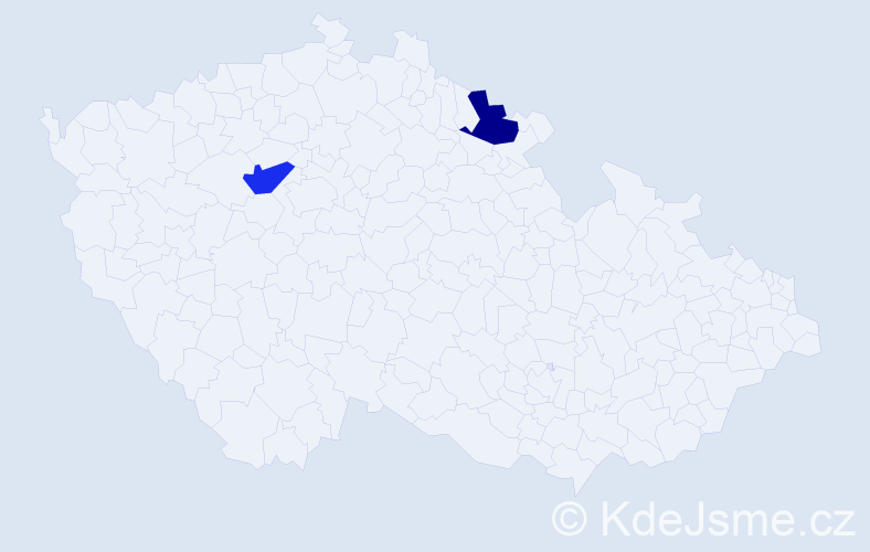 Jméno: 'Markétka', počet výskytů 2 v celé ČR