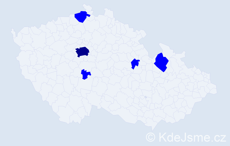 Jméno: 'Jan Dominik', počet výskytů 6 v celé ČR