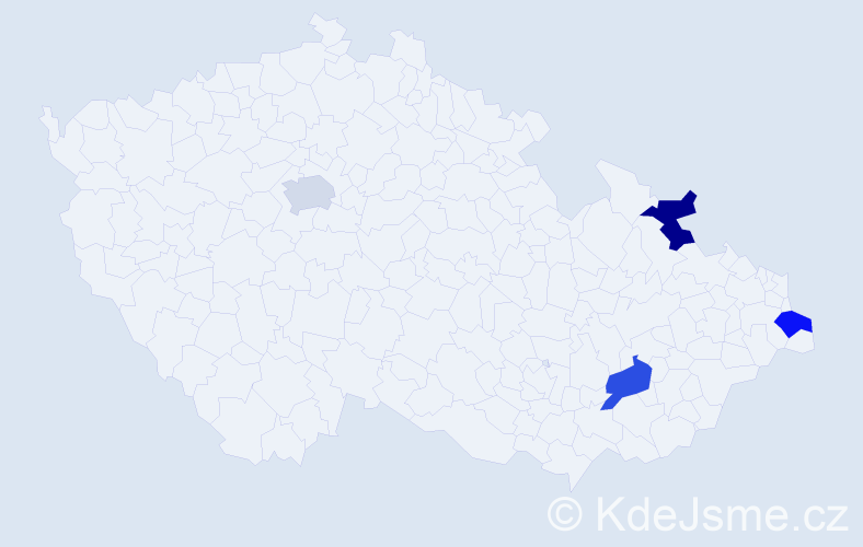 Jméno: 'Nicholas Jan', počet výskytů 4 v celé ČR