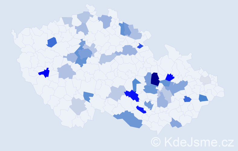 Jméno: 'Jasna', počet výskytů 83 v celé ČR