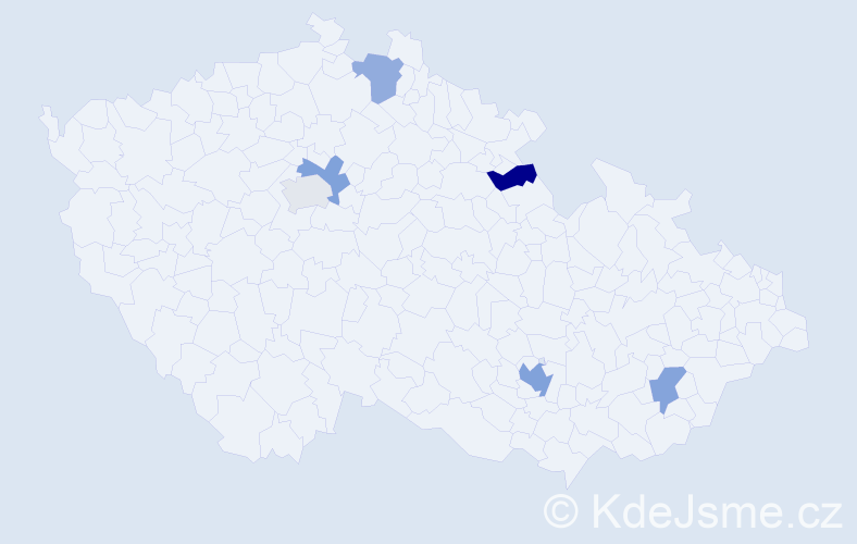 Jméno: 'Thomas Peter', počet výskytů 8 v celé ČR