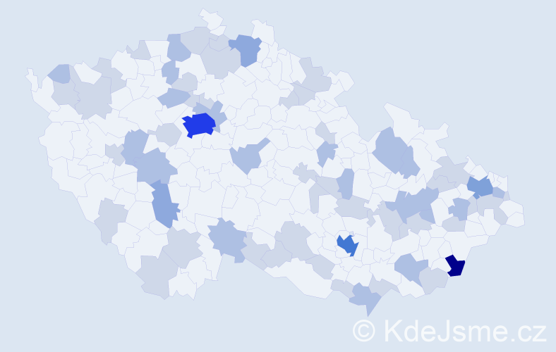 Jméno: 'Jarolím', počet výskytů 119 v celé ČR