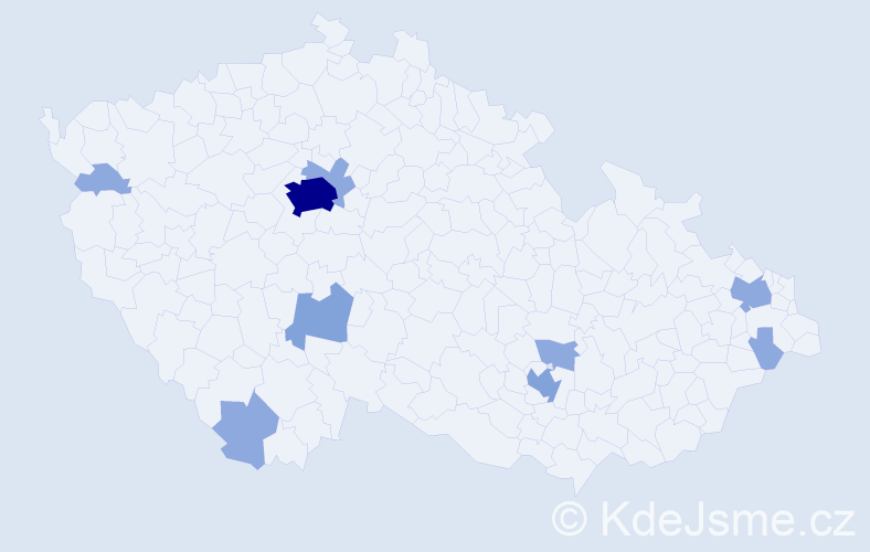 Jméno: 'Farid', počet výskytů 18 v celé ČR