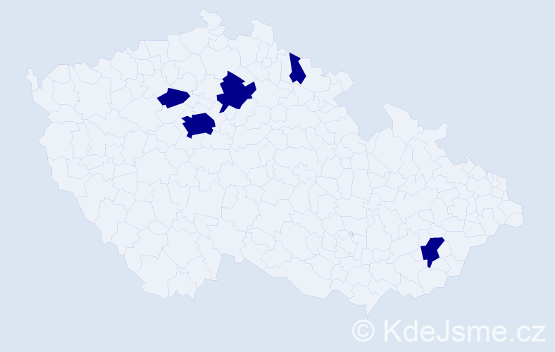 Jméno: 'Dénes', počet výskytů 5 v celé ČR