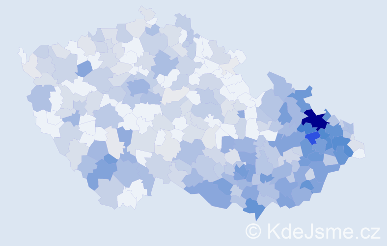 Jméno: 'Vladan', počet výskytů 983 v celé ČR