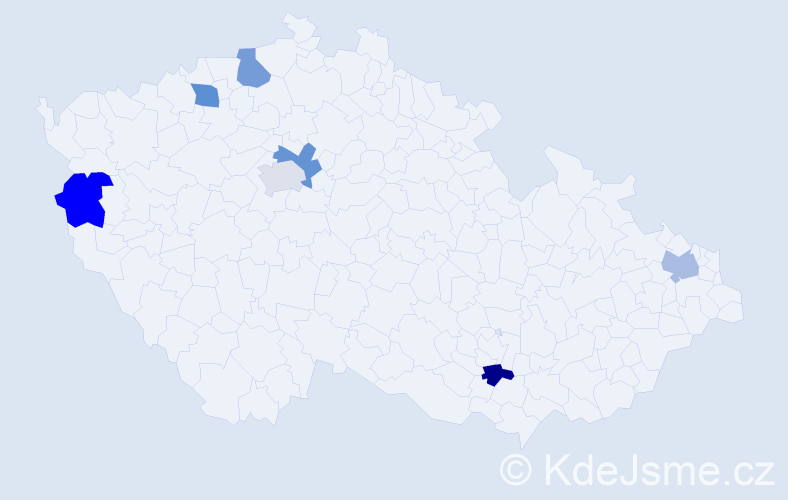 Jméno: 'Duc Viet', počet výskytů 7 v celé ČR