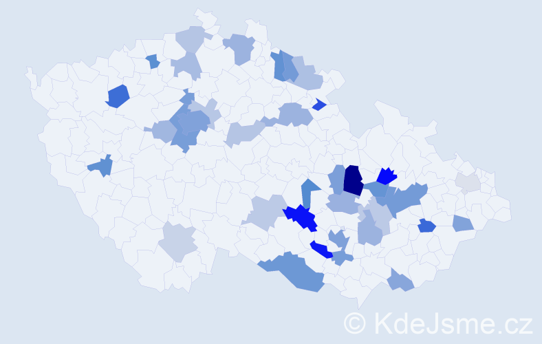 Jméno: 'Jasna', počet výskytů 76 v celé ČR