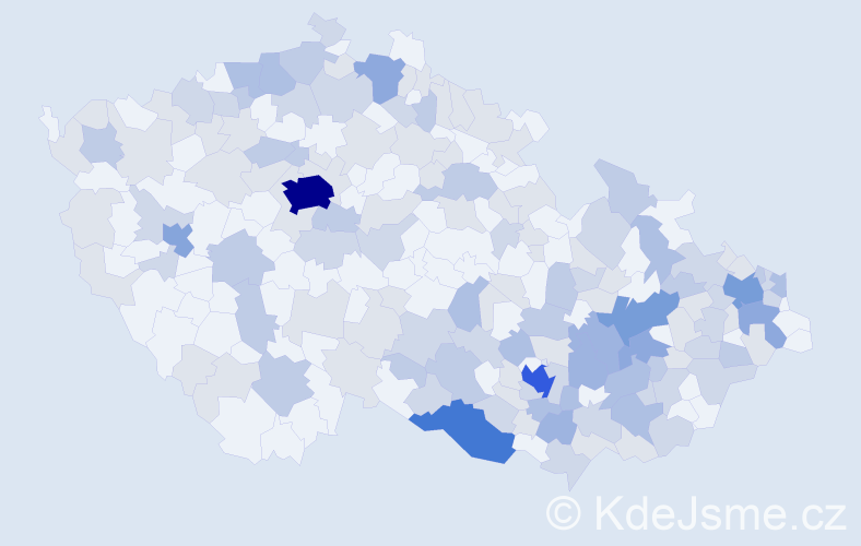 Jméno: 'Vlastimír', počet výskytů 336 v celé ČR