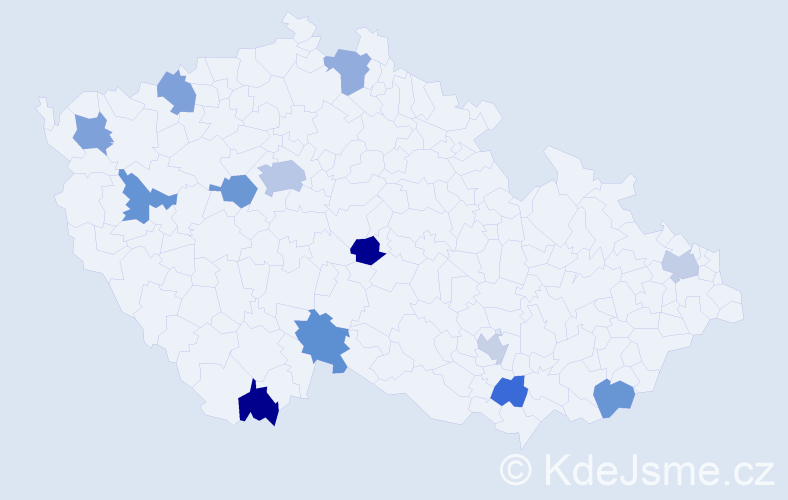 Jméno: 'Niklas', počet výskytů 16 v celé ČR