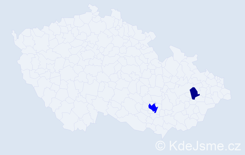 Jméno: 'Dalma', počet výskytů 3 v celé ČR