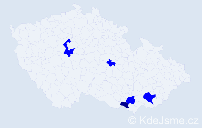 Jméno: 'Vilko', počet výskytů 6 v celé ČR