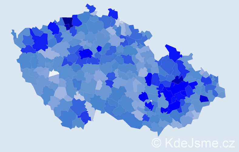Jméno: 'Bedřich', počet výskytů 6264 v celé ČR