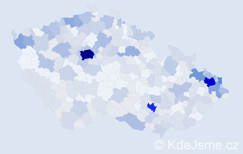 Jméno: 'Melanie', počet výskytů 630 v celé ČR