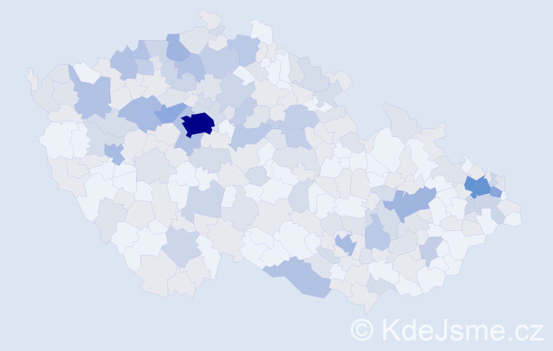 Jméno: 'Světluše', počet výskytů 434 v celé ČR
