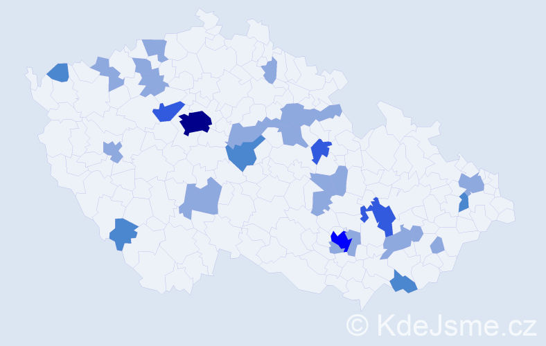 Jméno: 'Milič', počet výskytů 47 v celé ČR