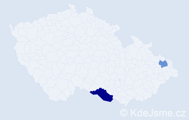 Jméno: 'Christian Michael', počet výskytů 2 v celé ČR