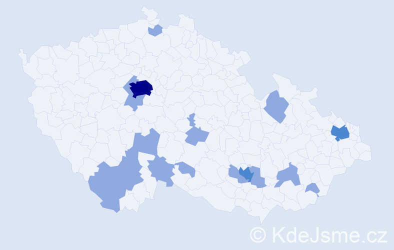 Jméno: 'Ella Marie', počet výskytů 26 v celé ČR